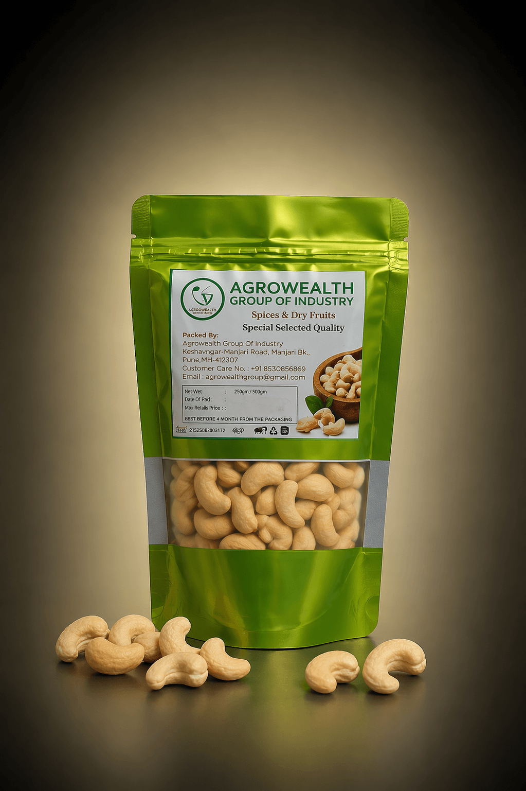 Cashew nuts export packaging